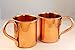 Set of 2 Copper Mugs for Moscow Mules - 15 oz size