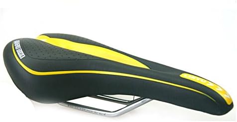 MTB Bike Saddle Seat - LIETU MTB Bike Gel Comfort Saddle Seat Cushion Padded Black and Yellow