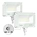 Olafus 100W Dusk to Dawn Flood Lights Outdoor, 9000lm Super Bright Stadium Lights with Plug, IP66 Waterproof 6500K Daylight White Floodlight for Yard, Garage 2 Pack