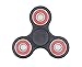 KAMSOL Dirt resistant EDC Tri-Spinner Fidget Toy Smooth Surface Finish Ultra Durable Handspinner Black+Red