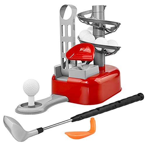 SOKY 5-6 Year Old Boys Gifts, Toddler Golf Set for Boys Girls 3-8 Year Old Christmas Birthday Present Outdoor Sports for Kids Golf Clubs Early Educational Toys for 3-6 Year Old Boys Girls Red