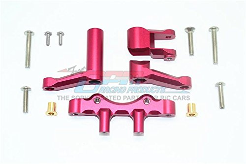 GPM Losi 1/6 Super Baja Rey 4X4 Desert Truck Upgrade Parts Aluminum Steering Assembly - 1 Set Red