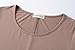 LARACE Women Short Sleeves Flare Tunic Tops for Leggings Flowy Shirt (L, Khaki)