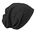 Qunson Women's Lightweight Turban Slouchy Beanie Hat Cap Black