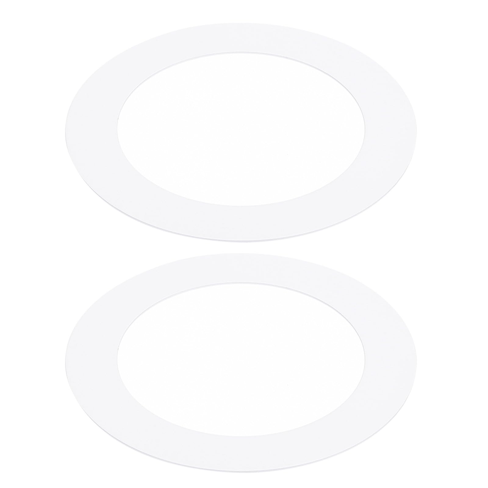 PATIKIL 3.19" ID 4.53" OD Goof Rings for Recessed Light, 2 Pack Matte White Goof Metal Trim Ring Lighting Fixture for Ceiling Wall Recessed Can Downlights — image 1