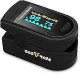 Acc U Rate CMS 500D Generation 2 Fingertip Pulse Oximeter Oximetry Blood Oxygen Saturation Monitor with silicon cover, batteries and lanyard