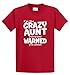 Comical Shirt Men's I'm Crazy Aunt Everyone Warned You About Funny Aunt T-Shirt
