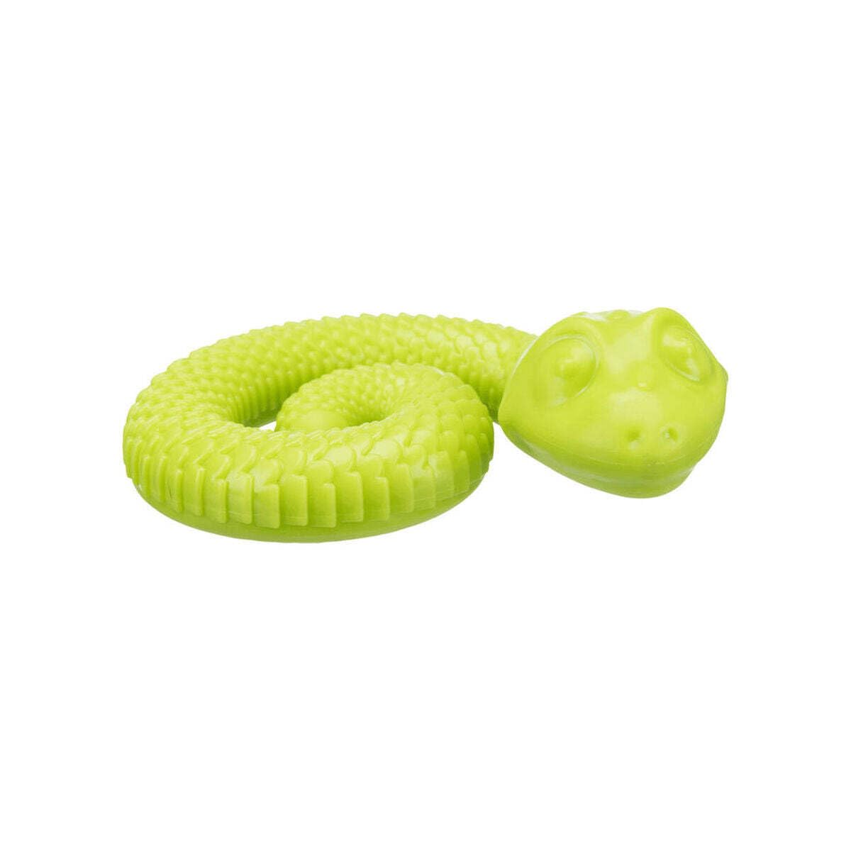 TRIXIE Snack Snake – Dog toy for activity – can be filled with snacks or paste – silent – TPR – ø 18 cm