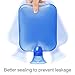 U UBEGOOD Hot Water Bottle with Knit Cover, Classic Transparent Hot Water Bag for Pain Relief, Staying Warm, Gift for Women and Girls (2 Liters, Blue/Gray)