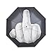 I-MART Creative Folding Middle Finger Up Yours Lightweight 8 Ribs Travel Umbrella Black