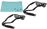 Koala Lifestyle Croakies Cotton Suiters Eyewear Retainer Sunglass Strap | Adjustable Eyeglass & Sports Glasses Holder Keeper Lanyard | 2pk Bundle + Cloth