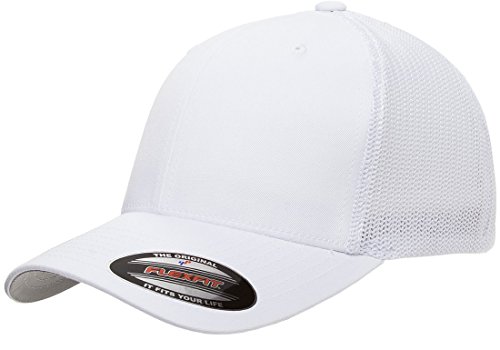 Flexfit 6-Panel Trucker Cap (6511)- WHITE, OS