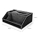 Amzdeal PU Leather Tissue Box Holder Multi-functional Home Office Desk Organizer Storage Box (Black)
