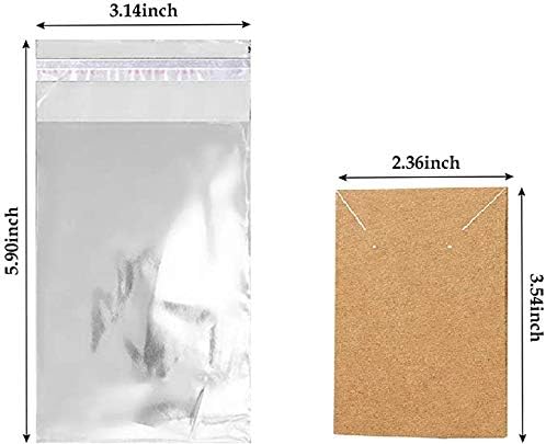 Earring Display Card, Earring Card Display Earring Holder Cards,with Self-Seal Bags - Image 3