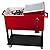 HIO Rolling Ice Chest Portable Patio Party Drink Cooler Cart with Four wheels and Durable plastic frame , 80 quarts (20 gallons) ,Red