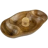 BRIAR AND OAK Pipe Ashtray with Cork Knocker- Handmade in Central America Wooden Pipe Smoker's Ashtray
