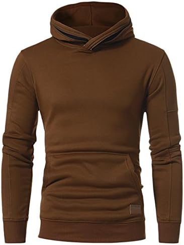 JXG Mens Sport Active Fleece Casual Slim Fit Hooded Sweatshirt Camel US S