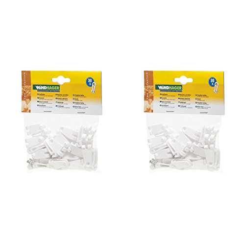 Windhager 10701 Laufhaken, Zubehör für Seilspannmarkise/Sonnensegel, Stück:60 Stück