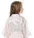Joytton Girl's Satin Kimono Robe with Embroidered Flower Girl(6,Light Pink)