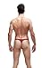 COSOMALL Men's Sexy Thongs Low Rise Underwear Ice Silk Briefs (L, Red)