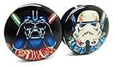 Star Wars Darth Vader & Storm Trooper Ear Plugs - Acrylic Screw-On - 10 Sizes - Brand New *Pair*