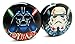 Star Wars Darth Vader & Storm Trooper Ear Plugs - Acrylic Screw-On - 10 Sizes - Brand NewPair