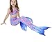 Mermaid Tail, QIJOVO 3PCS Girls Mermaid Custome for Swimming Bikini Swimmable Tail Swimwear (without Monofin)