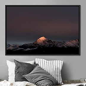 signwin Framed Canvas Wall Art Snow Mountain Cool...