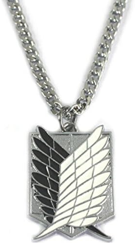 YMXING Cosplay Attack on Titan Survey Corps Necklace with Metal Chain