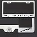 One Laser Engraved Black Jaguar Mirror Stainless Steel License Plate Frame Holder Front Or Rear Bracket Steel Screw Cap