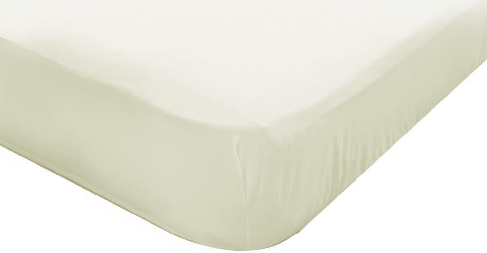 Jersey Knit Fitted Sheet for Cot Bed (75" X 33") (Cream)