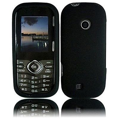 Hard Rubberized Case for LG Cosmos 3 VN251S - Black