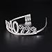 Frcolor Crystal Birthday Tiara,Rhinestone 40th Birthday Crown Princess Queen Party Headband for Women Girls (Silver)
