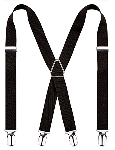 Bioterti Men’s Y-shape 1.4 Inch Suspender -3 Metal Clips, Elastic Straps www.denim.fit 3