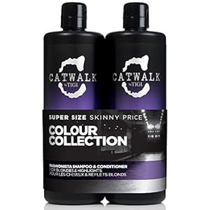 Catwalk by TIGI Fashionista Purple Shampoo and Conditioner for Blonde Hair, 2x750ml