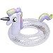 ToyerBee Pool Floats, 45' x 32' x 30', Inflatable Unicorn Tube with Glitters, Swimming Pool Tube, Raft Decorations for Kids& Adults
