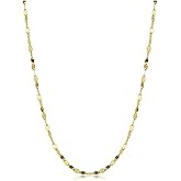 SISGEM 10K Solid Gold Mirror Chain Necklace, 1.8MM Dainty Yellow Gold Italian Mirror Link Chain Necklace Jewelry Gift for Women, Mom,Wife 16"/18"/20"/22"/24"