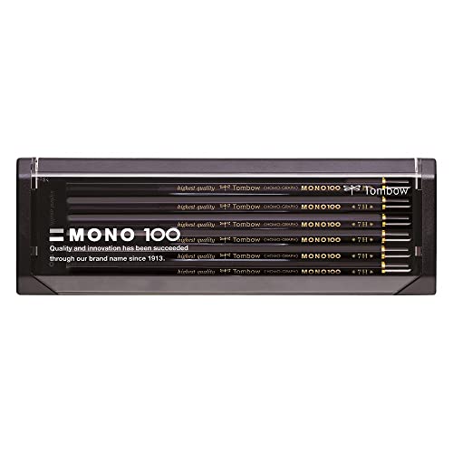 トンボ鉛筆 高級鉛筆 7H MONO 100 (超微粒子が凝縮した高密度構造) 製図・デッサン 1ダース MONO-1007H