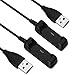 BeneStellar for Fitbit Flex 2 Charger with Reset Button,Replacement Charging Cable for Fitbit Flex 2 Smart Watch (Black 2-Pack 15cm)
