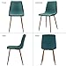 VECELO Side Chairs Fabric Cushion Seat Back Sturdy Metal Legs for Dining/Living Room, Set of 4, Green