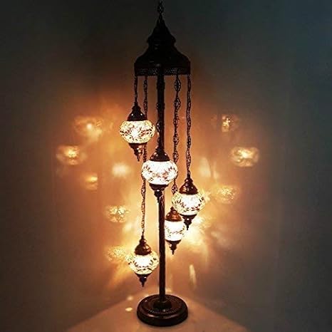 turkish moroccan mosaic floor lamp