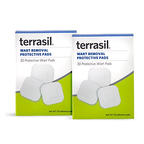 Permanent Wart Remover Pads – Slow Safe Gentle Alternative for Sensitive Skin Dr Recommended Guaranteed All Natural Pain Free Salicylic Acid Free Patented for Plantar Genital Facial by Terrasil