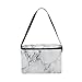 Use4 Gray Marble Texture Insulated Lunch Bag Tote Bag Cooler Lunchbox