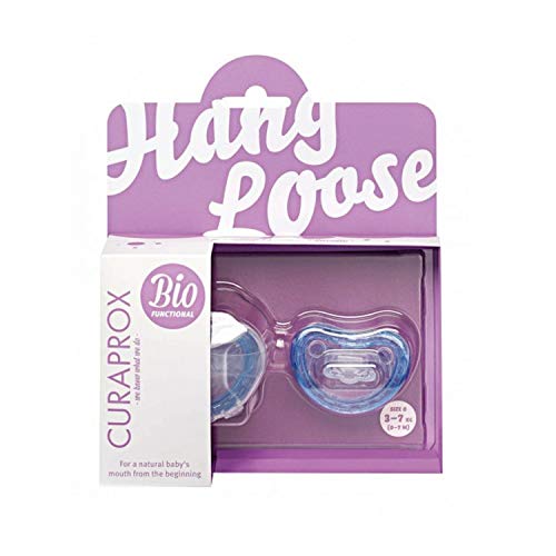 Curaprox Hang Loose Baby Soother Blue Size 1 Pacifier (2 Pack)