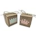 Amajoy 50pcs Little Princess Baby Shower Kraft Favor Boxes with 50pcs Twine Bow, Rustic Kraft Candy Box Cute Birthday Decoration- with Little Prince Favor Box As Option, Pink/Blue (Pink)