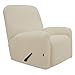 Easy-Going Recliner Stretch Sofa Slipcover Sofa Cover 4-Pieces Furniture Protector Couch Soft with Elastic Bottom, Spandex Jacquard Fabric Small Checks(Recliner,Ivory