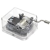 18 Note Acrylic Hand Crank Hurdy Gurdy Metal Movement Music Box Wedding Valentine Christmas Birthday Gift Play Harry Potter Prologue