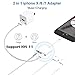 Lightning to 3.5 mm Headphone Jack Adapter With Charger,Darrent 2 in 1 Lightning Headphone Jack and Charger Adapter for iPhone X 8/7/6/Plus, Support Volume Control/Call/Sync Data for iOS 11 And iOS 10