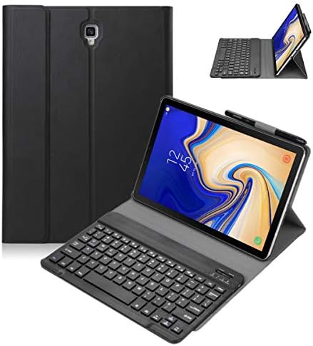 iGenjia Samsung Galaxy Tab S4 10.5 2018 Keyboard Case with Pencil Holder,Slim Leather Case Stand Folio Cover with Detachable Wireless Keyboard for Samsung Galaxy Tab S4 10.5 SM-T830 T835 (Black)