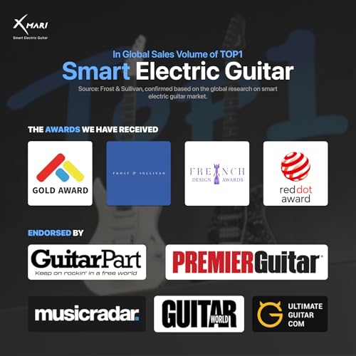 Enya XMARI Smart Electric Guitar with Built-in DSP Effects, 4 Presets, USB-C OTG Recording, Headphone Output, Custom Ceramic Pickups, Carbon Fiber Body, with Bag